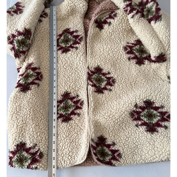 Love Tree The Soft Life Reversible Sherpa Hooded Jacket Womens S Cottagecore - Picture 9 of 11